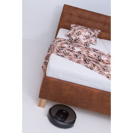 Επενδυμένο κρεβάτι VIOLET 160x200 cm με αποθηκευτικό χώρο, χωρίς στρώμα, σε απόχρωση κονιάκ (καφέ)