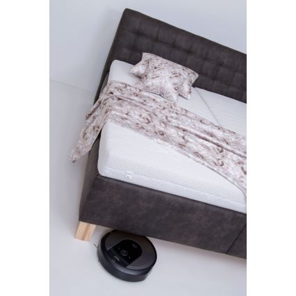 Ταπετσαρισμένο κρεβάτι με αποθηκευτικό χώρο χωρίς στρώμα VIOLET 180x200 cm σκούρο γκρι