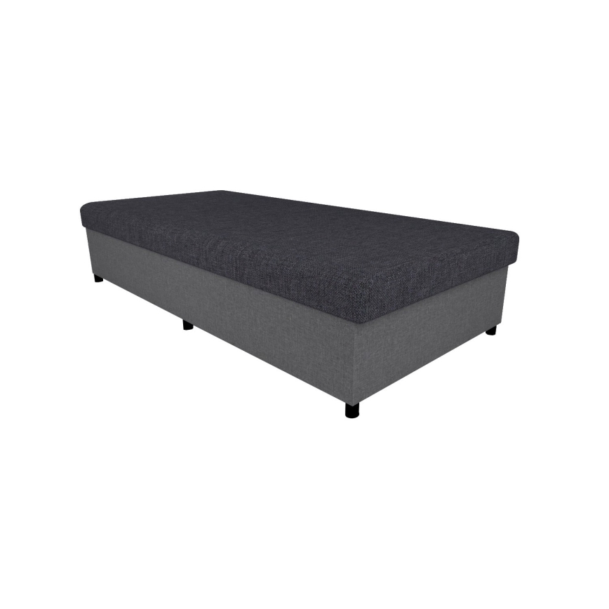 Ταπετσαρισμένο μονό κρεβάτι CORY 80x200 με αποθηκευτικό χώρο, γκρι