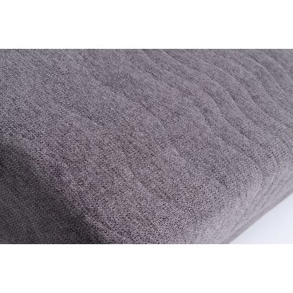 Επενδεδυμένος τριθέσιος καναπές-κρεβάτι, ιδανικός για καθημερινό ύπνο, χωρίς μπράτσα PAUL γκρι