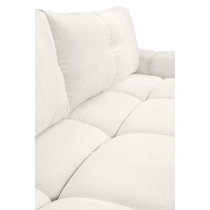 Ταπετσαρισμένος τρίθεσιος καναπές-κρεβάτι με αποθηκευτικό χώρο ALMADA, μπεζ