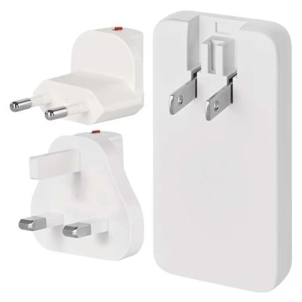 Ταξιδιωτικός αντάπτορας USB GaN με εναλλάξιμα βύσματα 100-250V