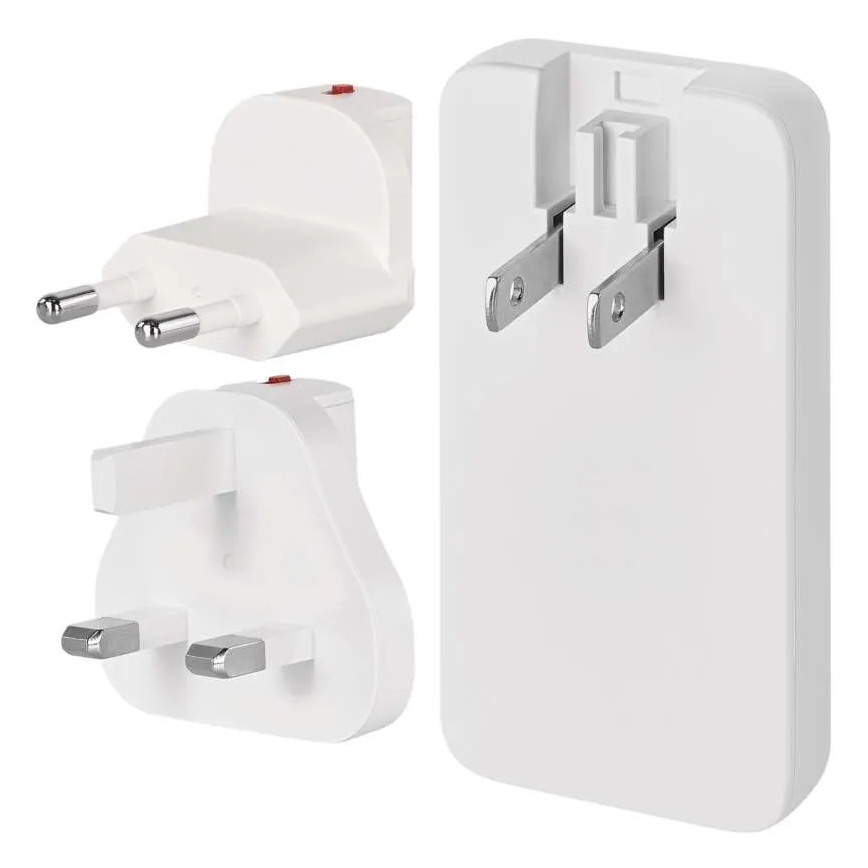 Ταξιδιωτικός αντάπτορας USB GaN με εναλλάξιμα βύσματα 100-250V