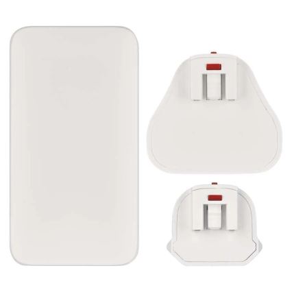 Ταξιδιωτικός αντάπτορας USB GaN με εναλλάξιμα βύσματα 100-250V