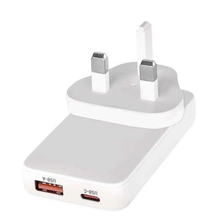 Ταξιδιωτικός αντάπτορας USB GaN με εναλλάξιμα βύσματα 100-250V