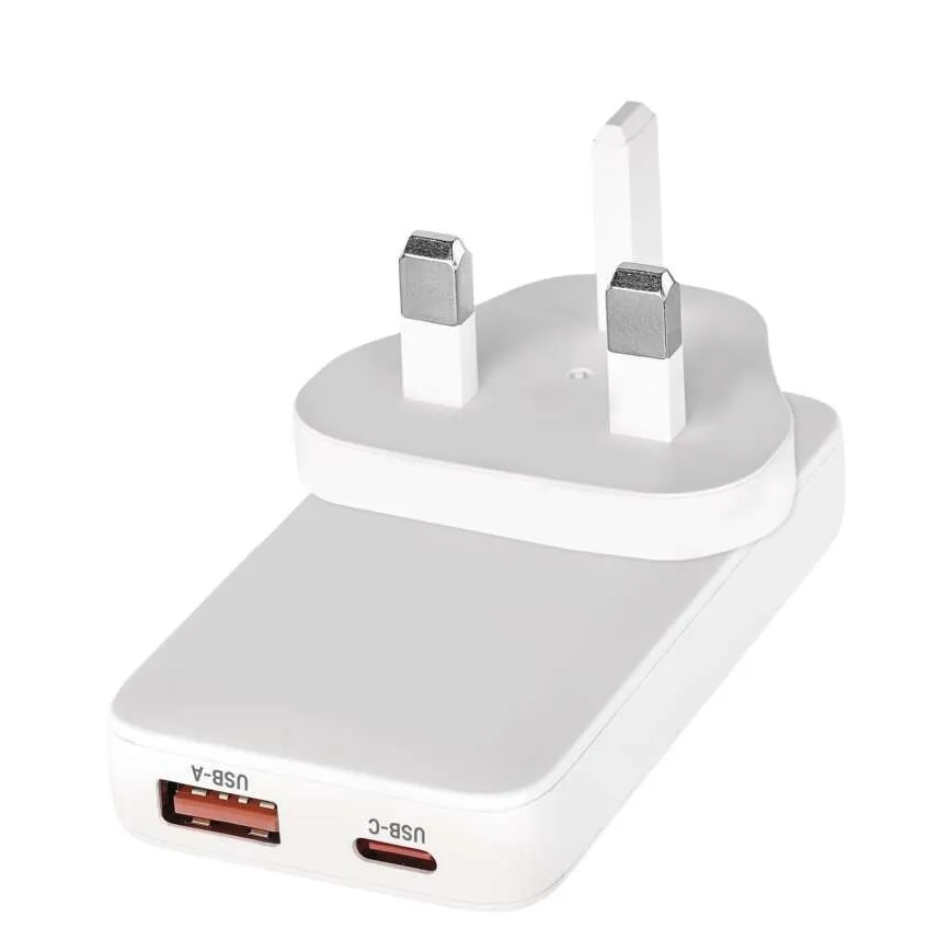 Ταξιδιωτικός αντάπτορας USB GaN με εναλλάξιμα βύσματα 100-250V