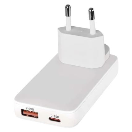 Ταξιδιωτικός αντάπτορας USB GaN με εναλλάξιμα βύσματα 100-250V