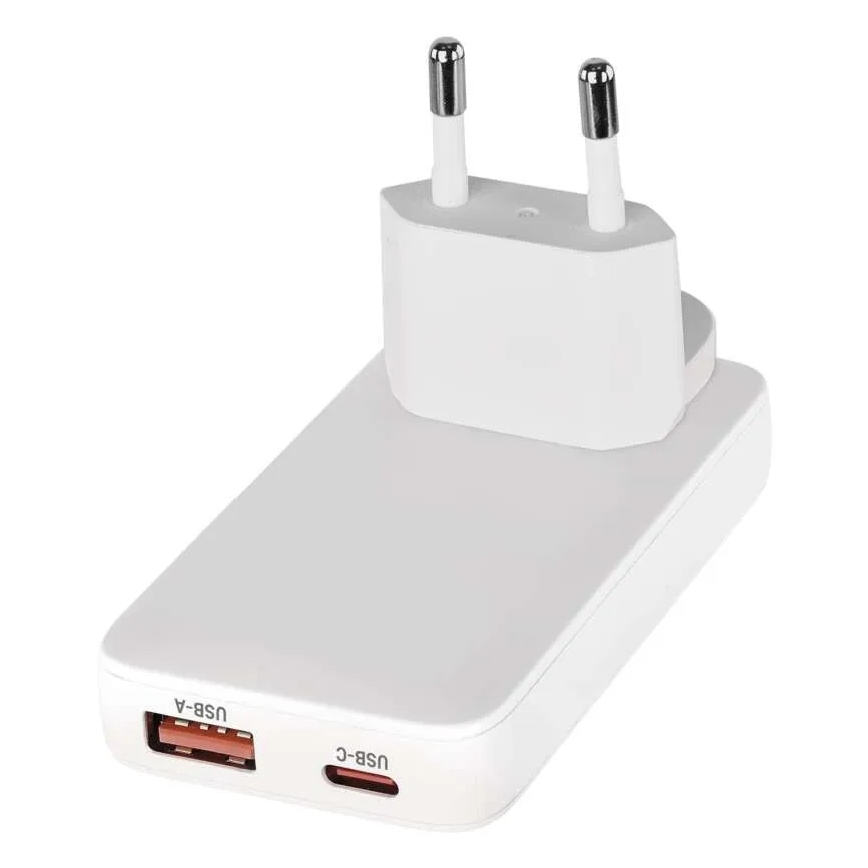 Ταξιδιωτικός αντάπτορας USB GaN με εναλλάξιμα βύσματα 100-250V