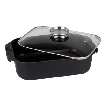 Ταψί με καπάκι TORO 6,5 l 34,5x10x24,5 cm μαύρο