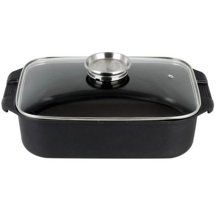 Ταψί με καπάκι TORO 6,5 l 34,5x10x24,5 cm μαύρο
