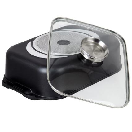 Ταψί με καπάκι TORO 6,5 l 34,5x10x24,5 cm μαύρο