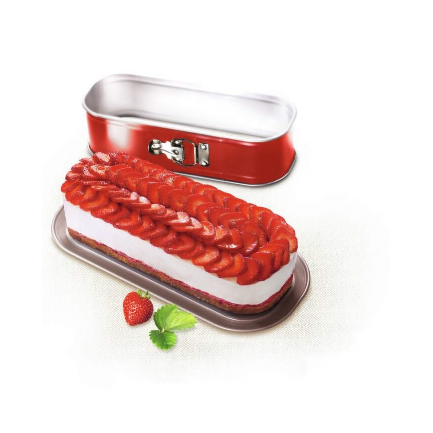 Tefal - Collapsible οβάλ baking form DELIBAKE 30x11 cm κόκκινο