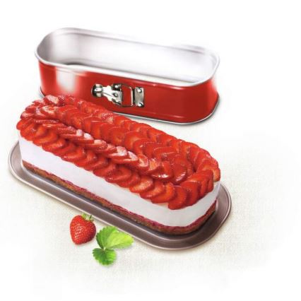 Tefal - Collapsible οβάλ baking form DELIBAKE 30x11 cm κόκκινο