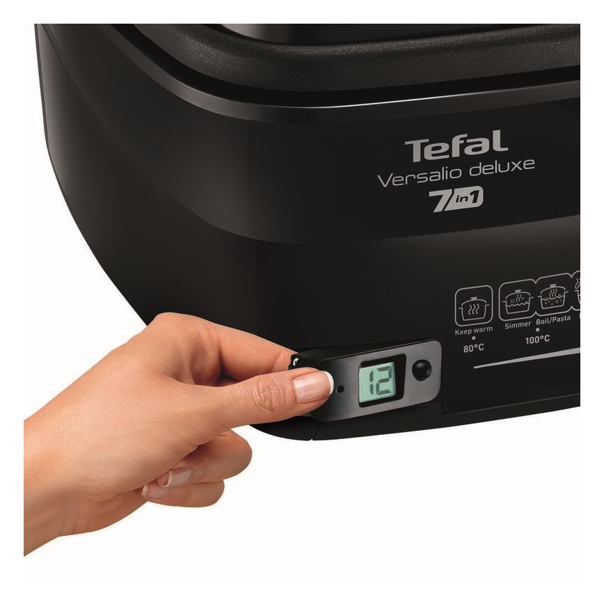 Tefal - Deep fryer 2 l VERSALION DE LUXE 7in1 1600W/230V μαύρο