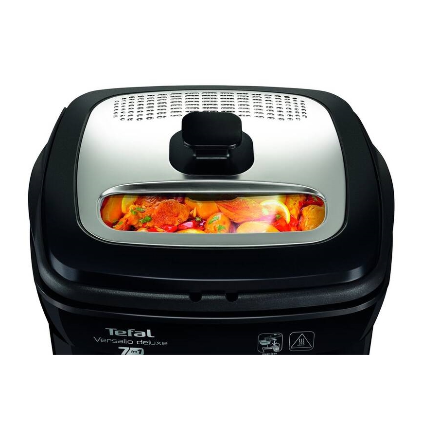 Tefal - Deep fryer 2 l VERSALION DE LUXE 7in1 1600W/230V μαύρο