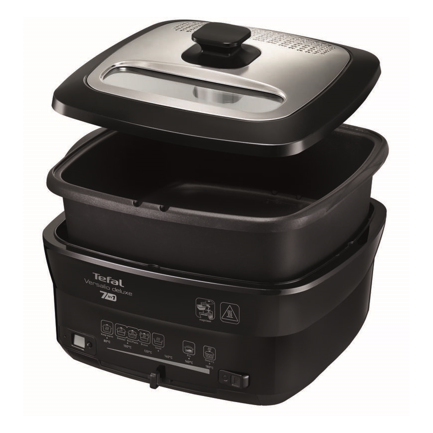 Tefal - Deep fryer 2 l VERSALION DE LUXE 7in1 1600W/230V μαύρο