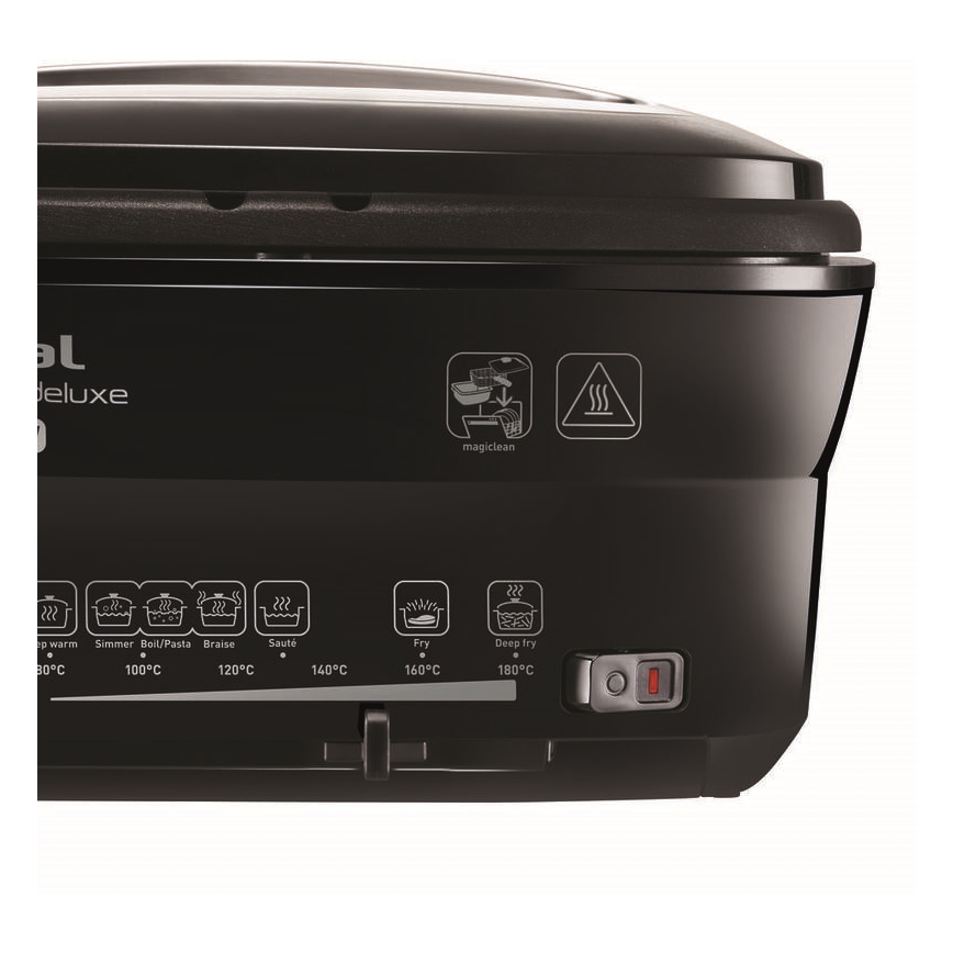 Tefal - Deep fryer 2 l VERSALION DE LUXE 7in1 1600W/230V μαύρο