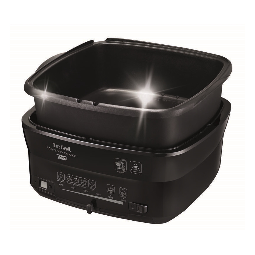 Tefal - Deep fryer 2 l VERSALION DE LUXE 7in1 1600W/230V μαύρο