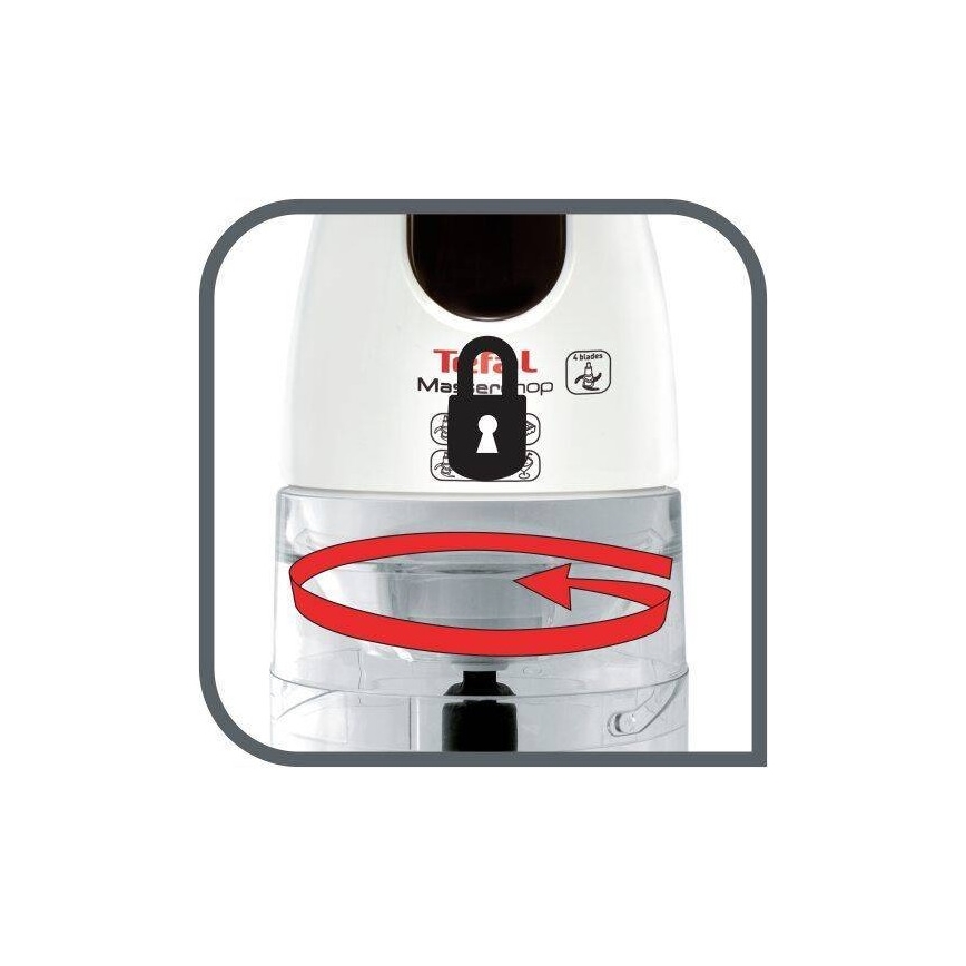 Tefal - Electric chopper 500 ml MASTERCHOP XL 500W/230V λευκό