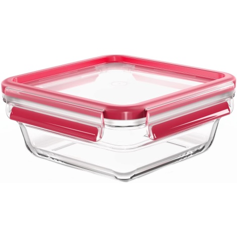 Tefal - Food container 0,8 l MSEAL GLASS κόκκινο/Γυαλί