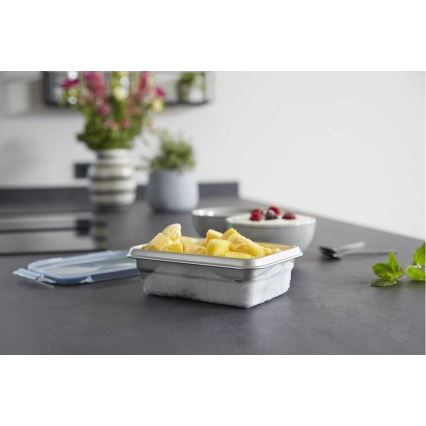 Tefal - Food container 0,8 l MSEAL STEEL μπλε/ανοξείδωτο ατσάλι