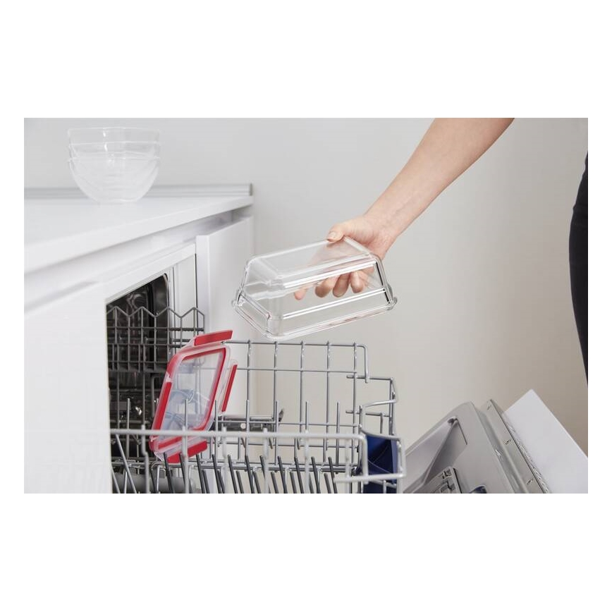 Tefal - Food container 0,85 l MSEAL GLASS κόκκινο/Γυαλί