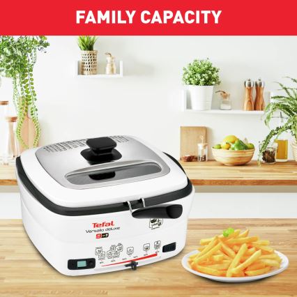 Tefal - Φριτέζα πολυμάγειρας 9σε1 VERSALIO DE LUXE 1600W/230V 2 l λευκό