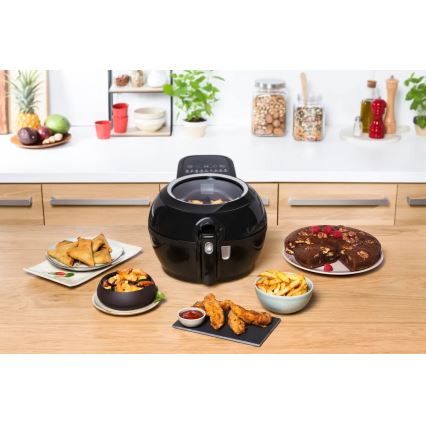 Tefal - Φριτέζα θερμού αέρα ACTIFRY GENIUS DUAL MOTION 1,2l 1350W/230V μαύρο