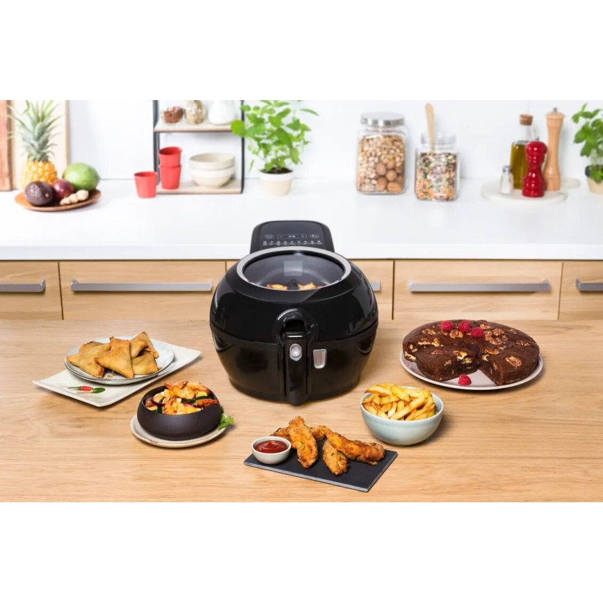 Tefal - Φριτέζα θερμού αέρα ACTIFRY GENIUS DUAL MOTION 1,2l 1350W/230V μαύρο