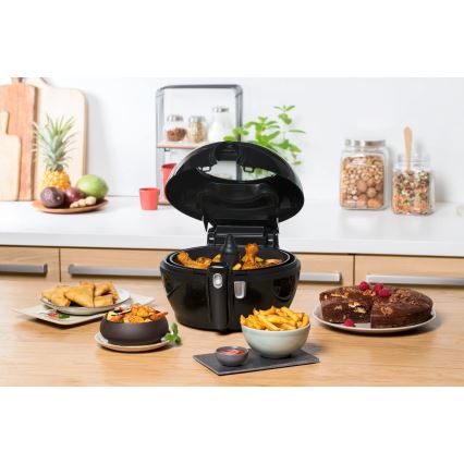 Tefal - Φριτέζα θερμού αέρα ACTIFRY GENIUS DUAL MOTION 1,2l 1350W/230V μαύρο