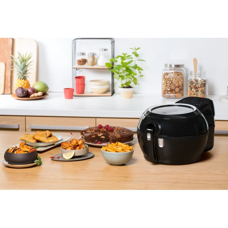 Tefal - Φριτέζα θερμού αέρα ACTIFRY GENIUS DUAL MOTION 1,2l 1350W/230V μαύρο