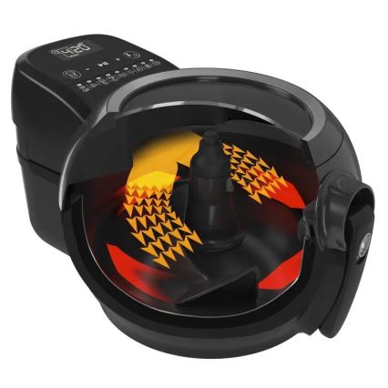 Tefal - Φριτέζα θερμού αέρα ACTIFRY GENIUS DUAL MOTION 1,2l 1350W/230V μαύρο