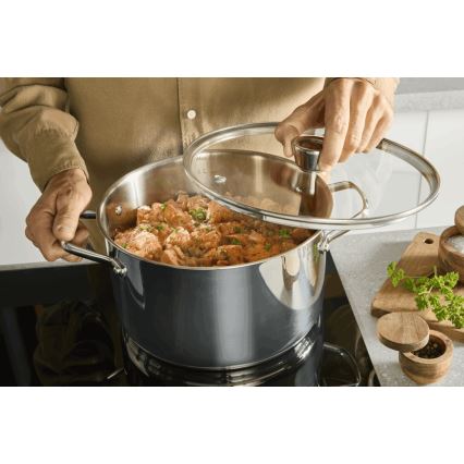 Tefal - Κατσαρόλα με καπάκι EMOTION+ XL 30 εκ.