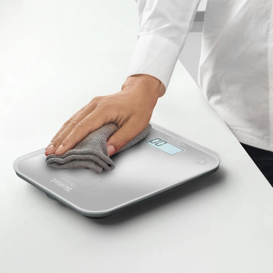 Tefal - Κουζινική ζυγαριά OPTISS 2xAAA γκρι