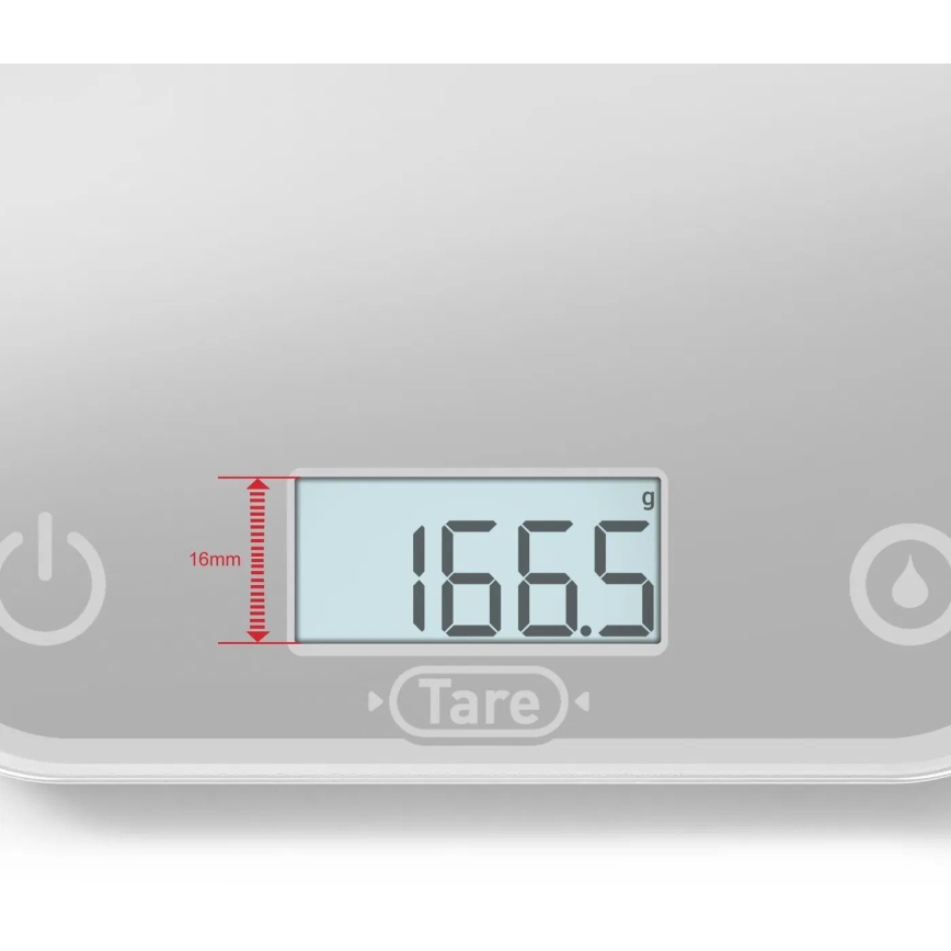 Tefal - Κουζινική ζυγαριά OPTISS 2xAAA γκρι