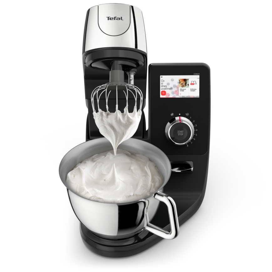 Tefal - Κουζινομηχανή με ενσωματωμένη ζυγαριά I-COACH TOUCH 1200W/230V από ανοξείδωτο ατσάλι