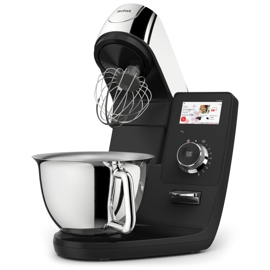 Tefal - Κουζινομηχανή με ενσωματωμένη ζυγαριά I-COACH TOUCH 1200W/230V από ανοξείδωτο ατσάλι