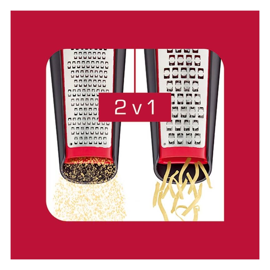 Tefal - Manual double-sided grater INGENIO ανοξείδωτο ατσάλι/μαύρο