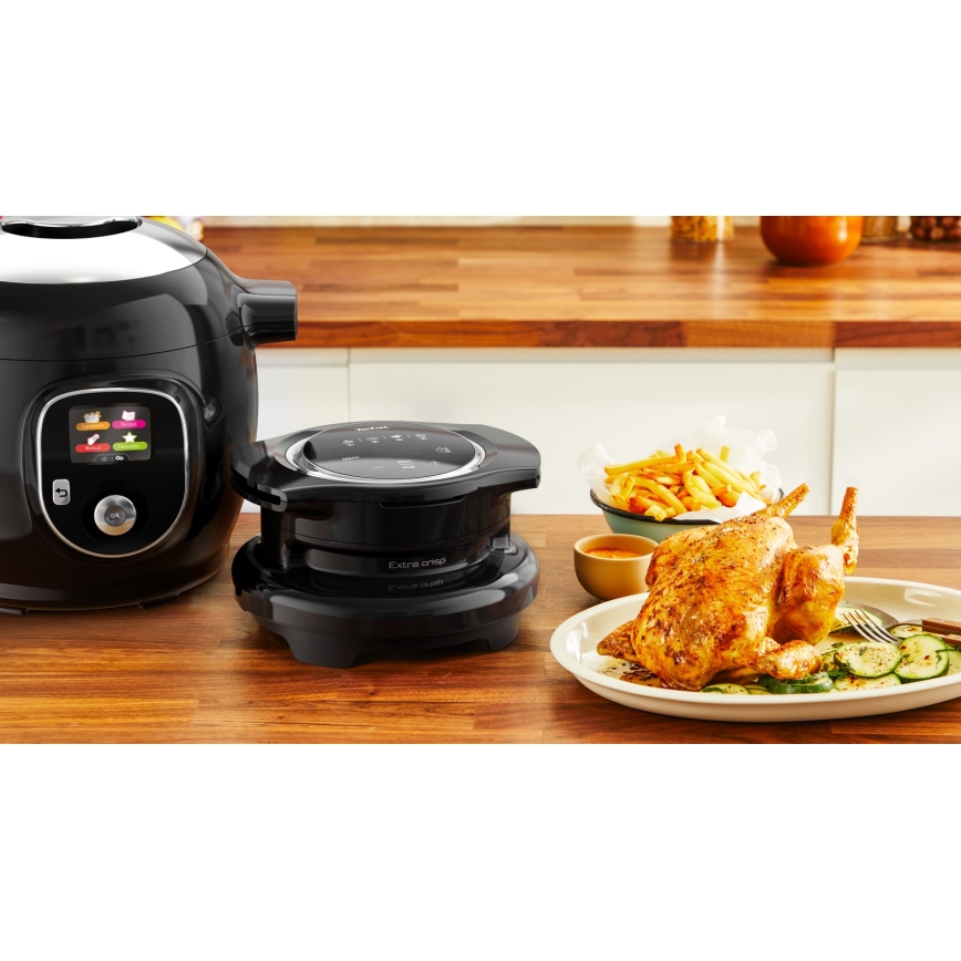 Tefal - Πολυλειτουργική ηλεκτρική χύτρα ταχύτητας με αξεσουάρ 6 l 1600W/230V μαύρη