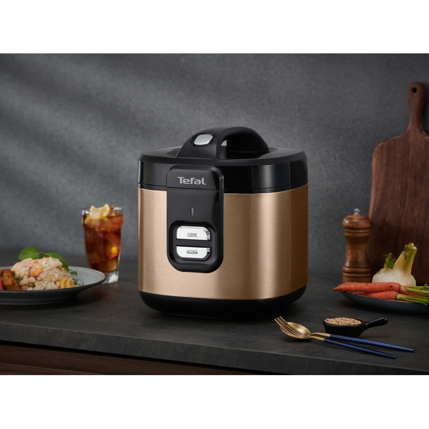 Tefal - Ηλεκτρικός ρυζομάγειρας COPPERTINTO 600/230V 2 l χάλκινος