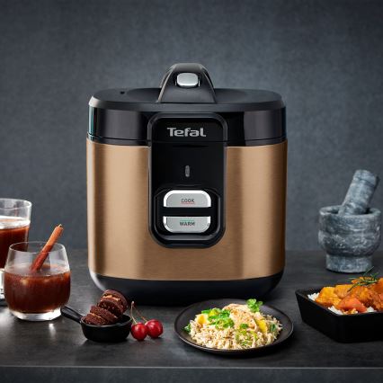 Tefal - Ηλεκτρικός ρυζομάγειρας COPPERTINTO 600/230V 2 l χάλκινος