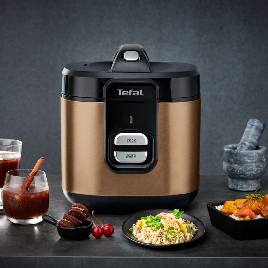 Tefal - Ηλεκτρικός ρυζομάγειρας COPPERTINTO 600/230V 2 l χάλκινος