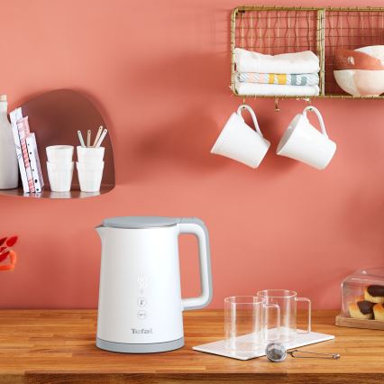 Tefal - Ηλεκτρικός βραστήρας SENSE 1 l 1800W/230V λευκός