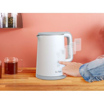 Tefal - Ηλεκτρικός βραστήρας SENSE 1 l 1800W/230V λευκός