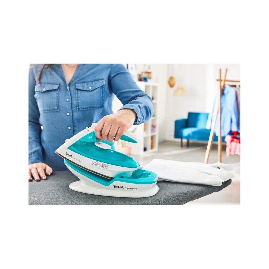 Tefal - Σίδερο ατμού FREEMOVE AIR 2400W/230V λευκό/τιρκουάζ