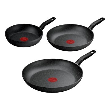 Tefal - Σετ 3 τηγανιών DARK ESSENTIAL
