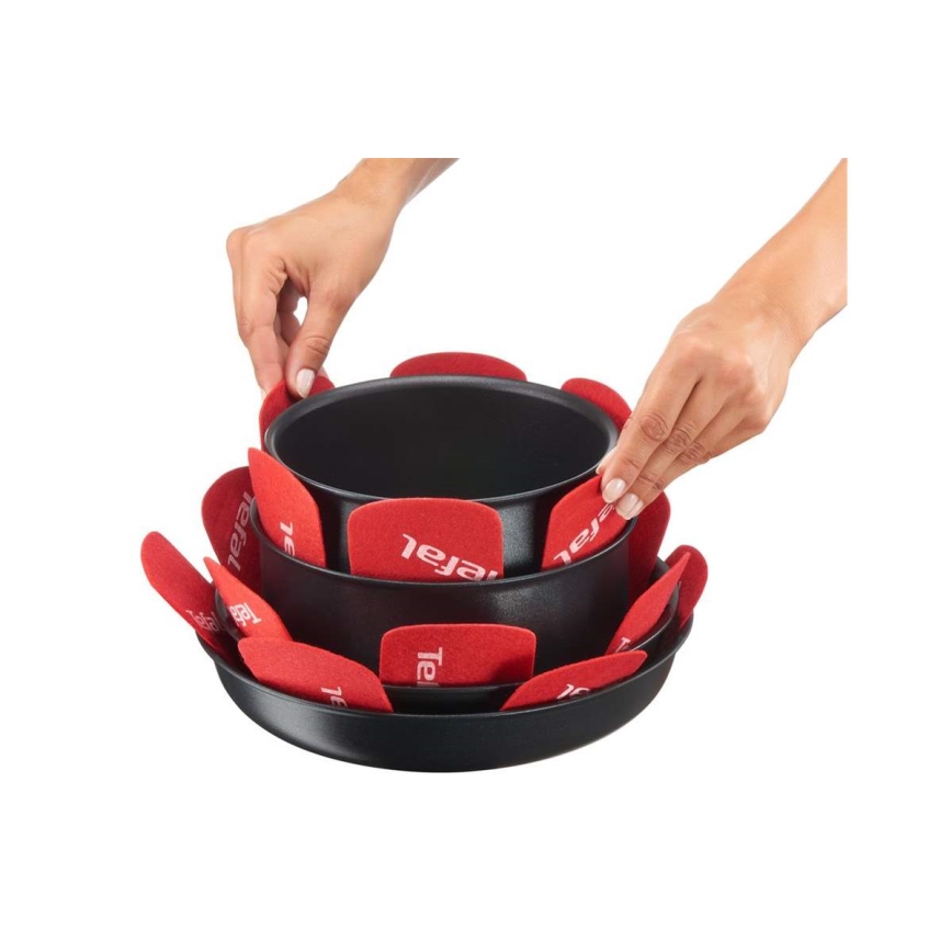 Tefal - Σετ 4 τεμαχίων διαχωριστών σκευών INGENIO κόκκινο