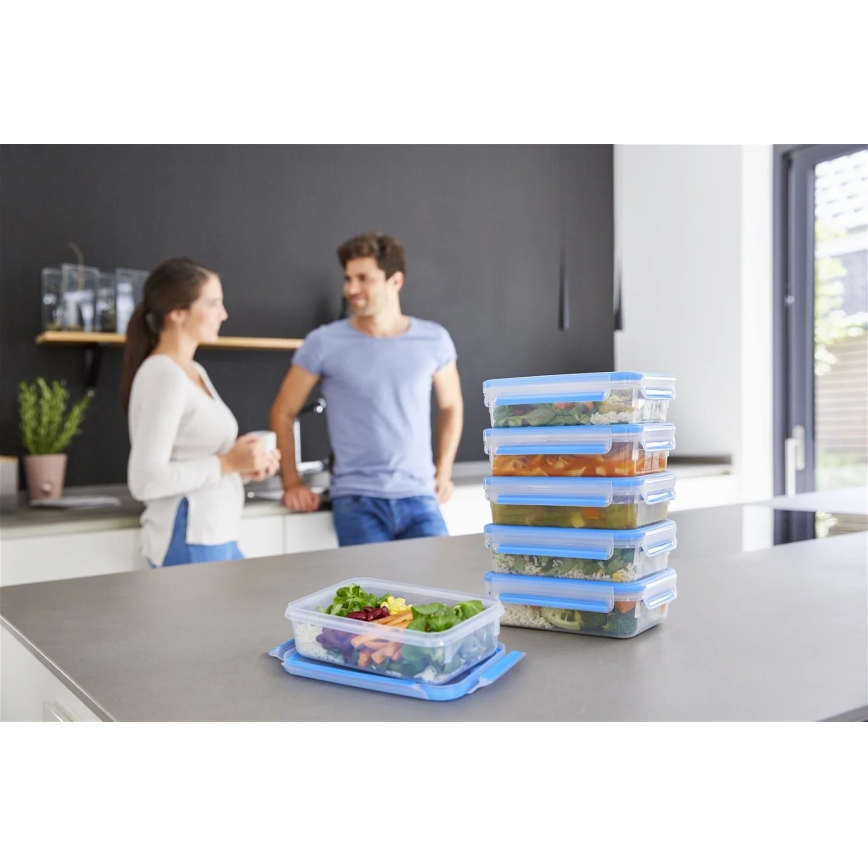 Tefal - Σετ 6 δοχείων τροφίμων 0,8 l MASTER SEAL FRESH μπλε