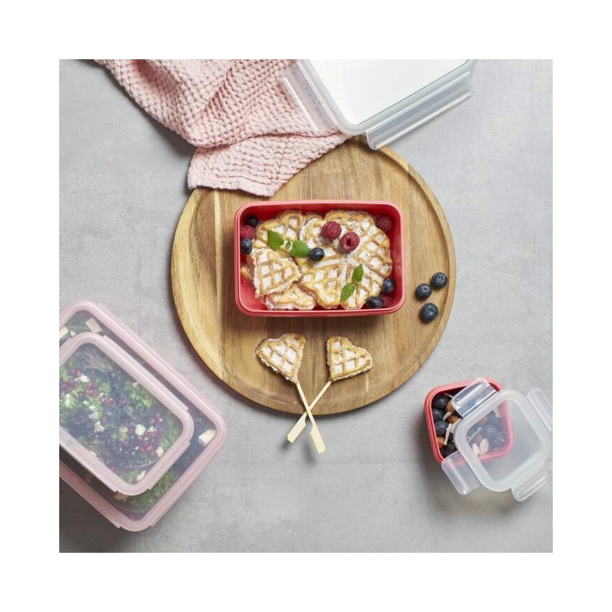 Tefal - Σετ of food containers 4 τμχ MSEAL COLOR ροζ