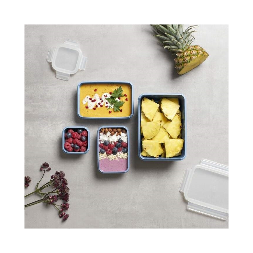 Tefal - Σετ of food containers 4 τμχ MSEAL COLOR μπλε